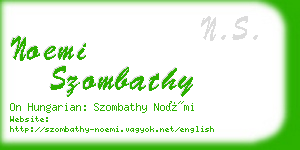 noemi szombathy business card